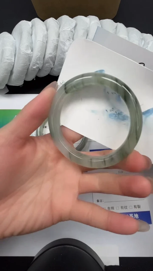 【闪购商品】石英质玉手镯合金234-56.2