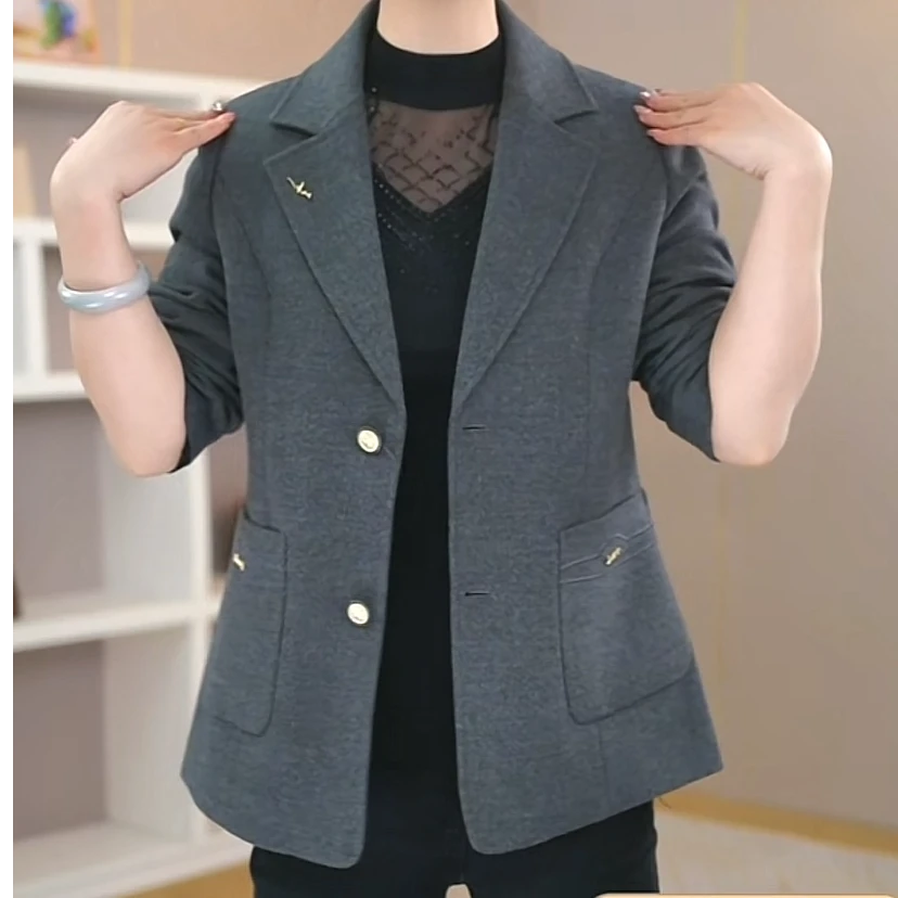 妈妈春装洋气小西装40岁50短款时尚中年女士网红爆款时尚显瘦外套