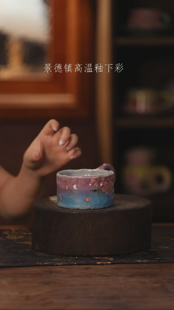 陶瓷景德镇高温釉下手绘陶瓷383