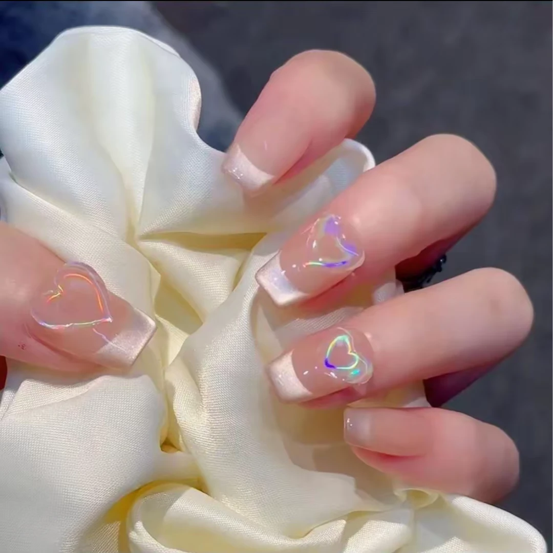 批发专属【心花怒放】-纯手工穿戴甲（不含盒子，不含果冻胶，裸甲）