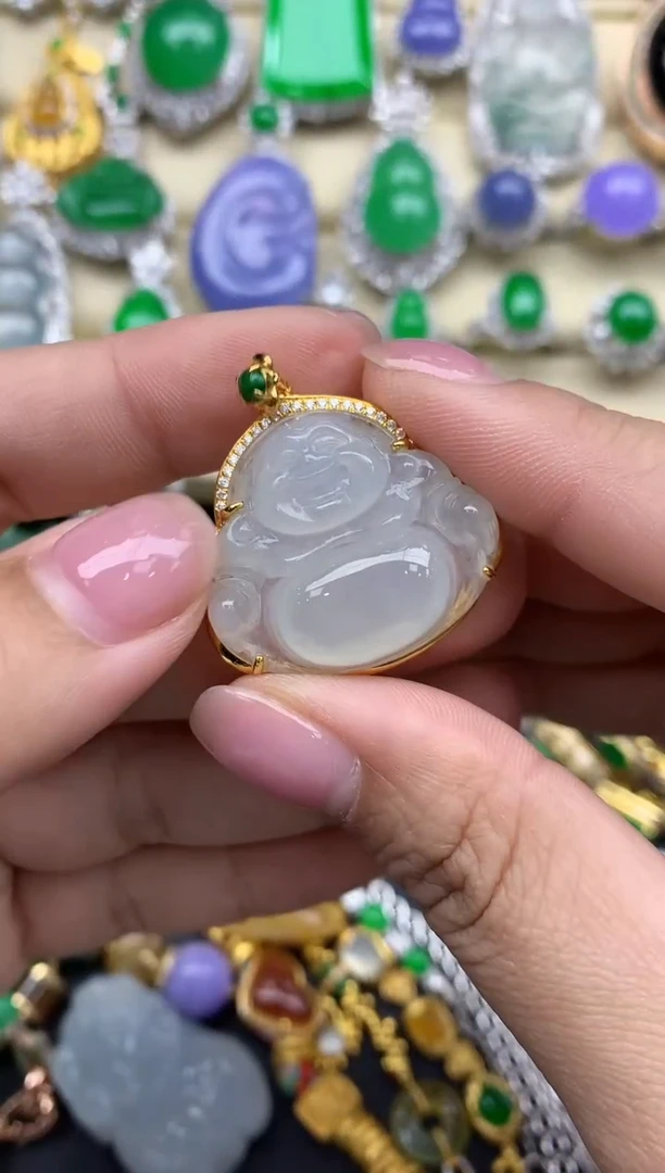 【闪购商品】翡翠颈饰18K金镶嵌377-中国好珍宝