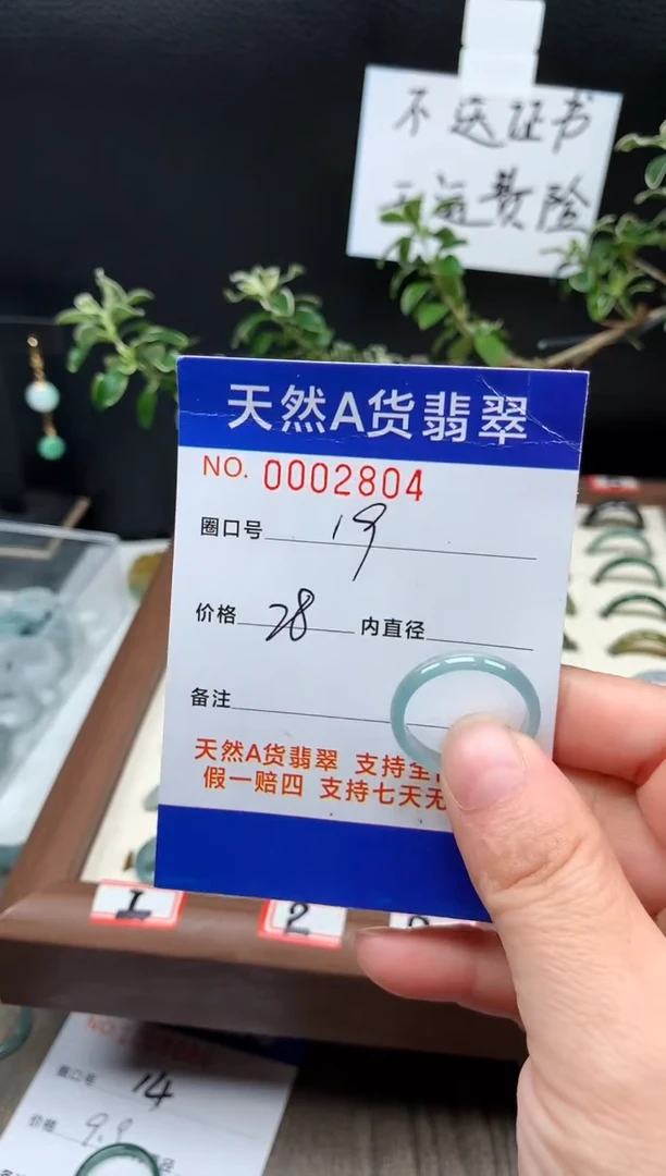 未镶嵌戒指翡翠19#
