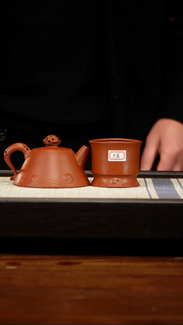茶壶紫砂朱泥惊涛套组