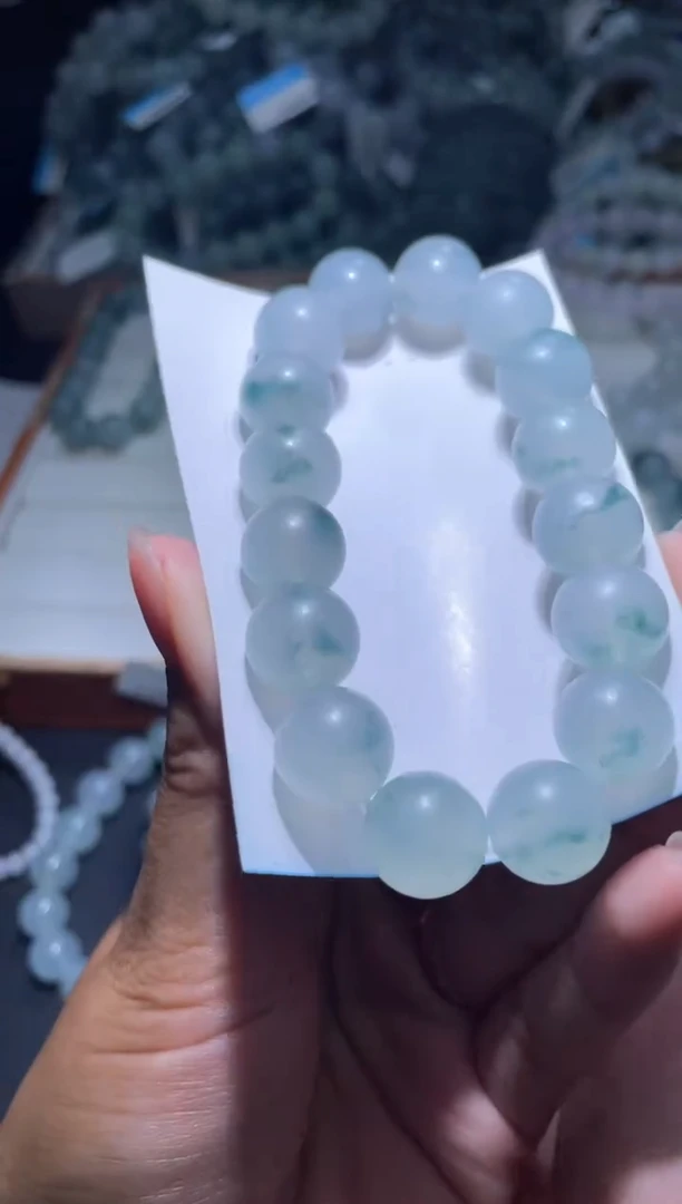 未镶嵌定制翡翠萧*天然缅甸翡翠手串51