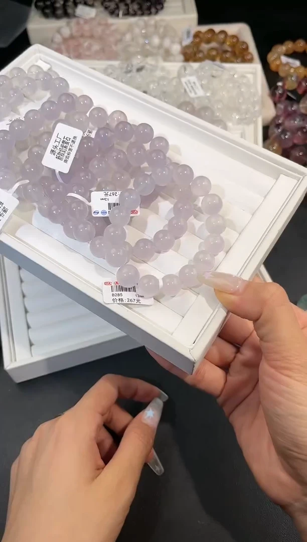 手链未镶嵌萤石多样性发一奶紫12mm