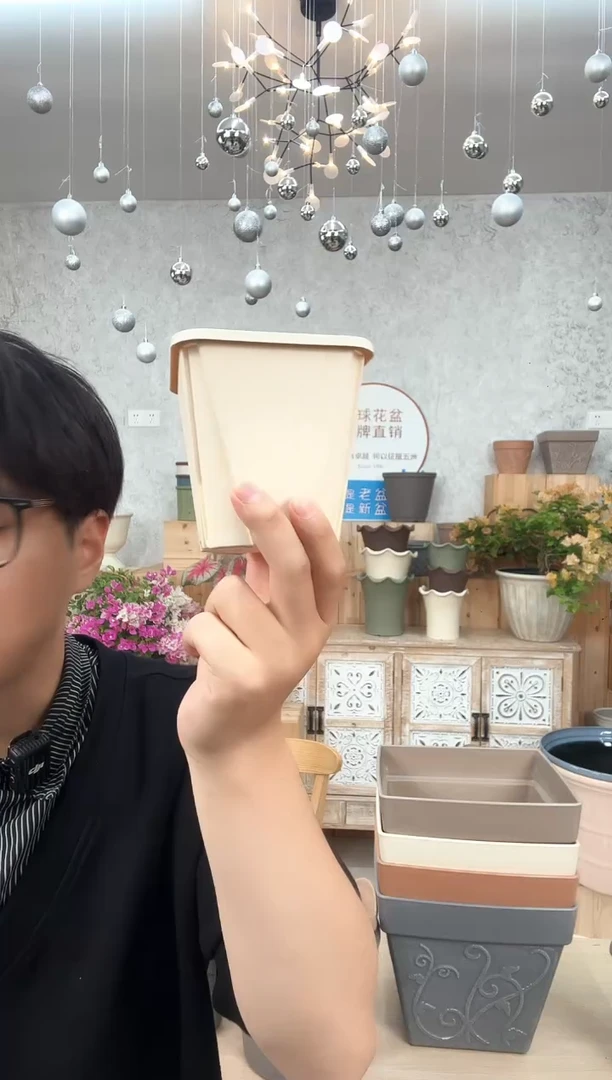 小号控根盆20只装米白色不带托