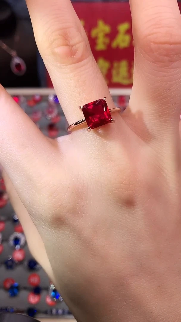 【闪购商品】红宝石戒指银S925镶嵌111111