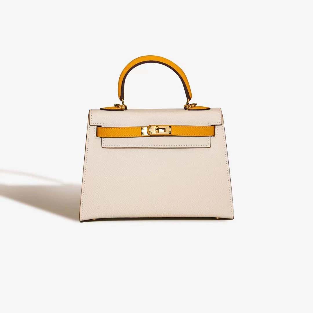 【Rain.Cun】XKY-6978-白配黄-RAIN.CUN轻奢小众时尚百搭女士包