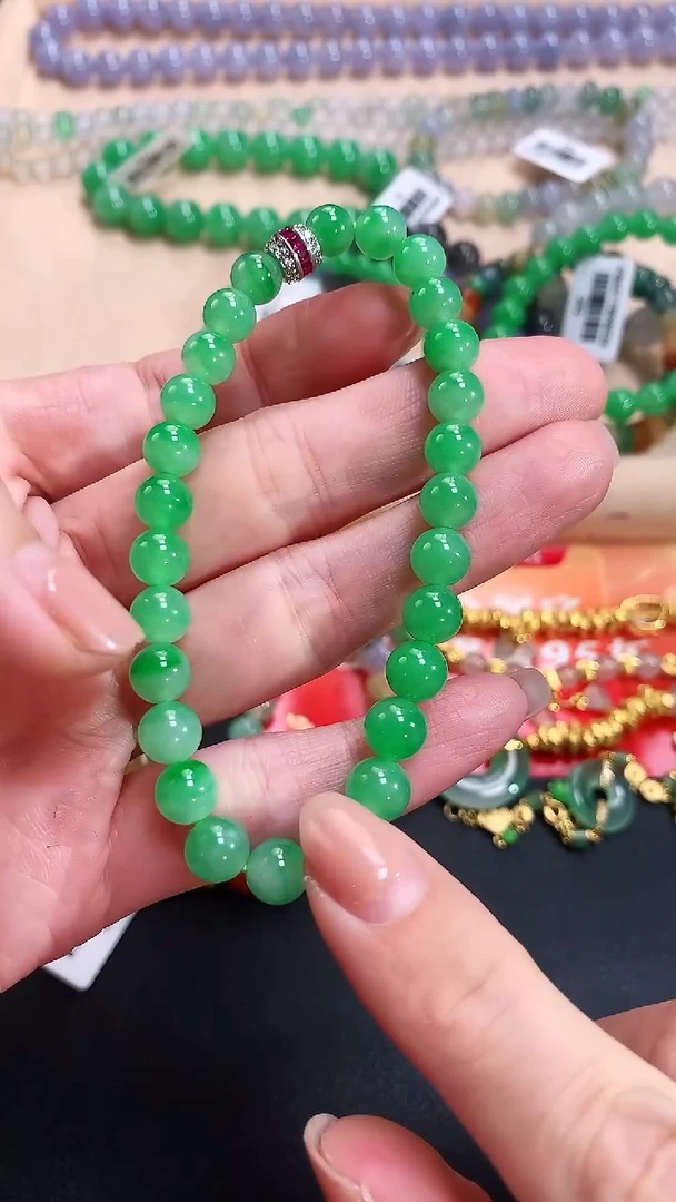 未镶嵌手串翡翠37珠链|79800+0