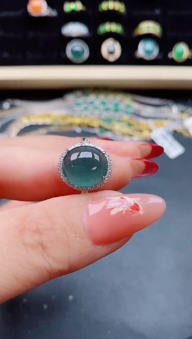 【闪购商品】翡翠戒指银S925镶嵌5080850