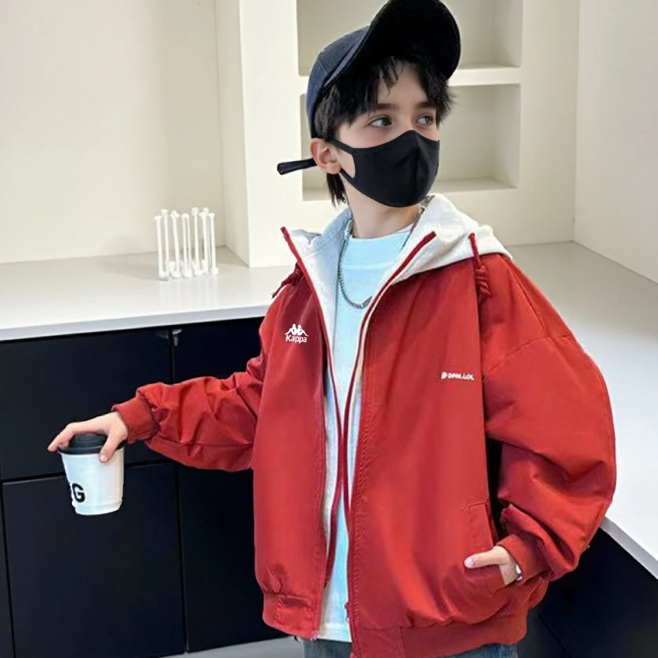 Kappa Kids【卡帕专卖实体】秋冬百搭户外夹克假两件三合一运动外套