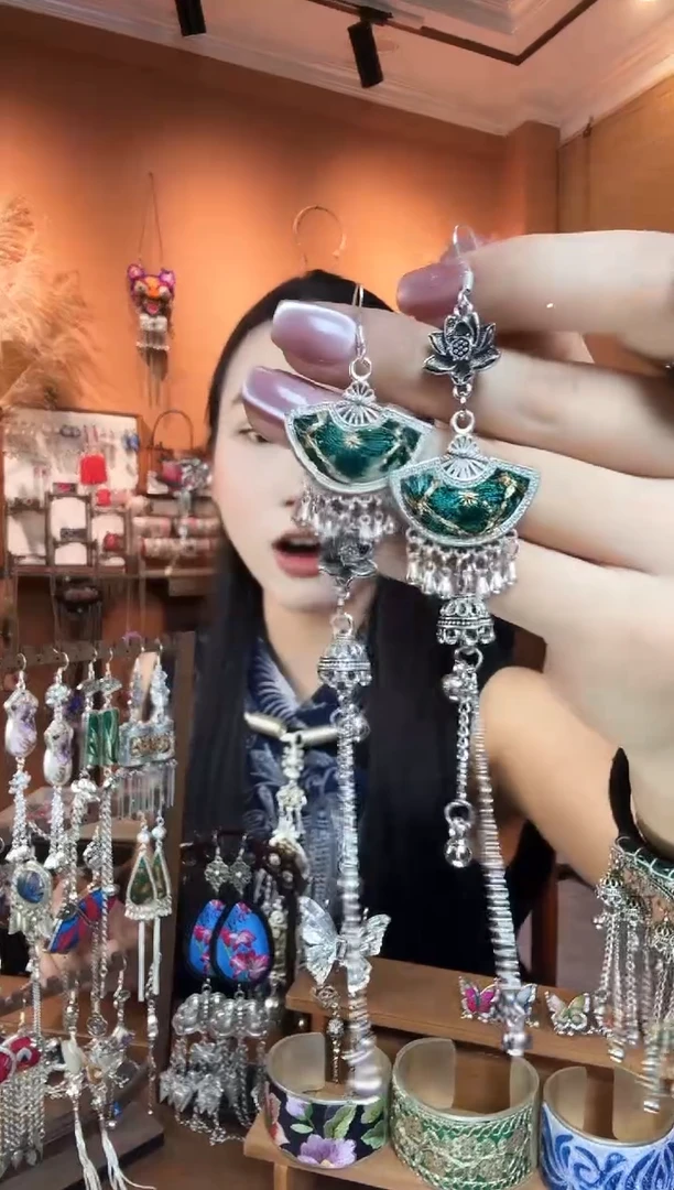 刺绣纯手工民族风耳环