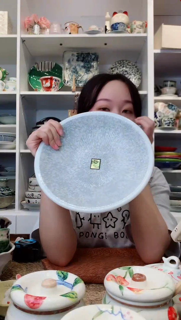陶瓷【微瑕】粗陶大深盘