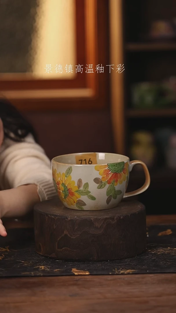 陶瓷景德镇高温釉下手绘陶瓷@716L@