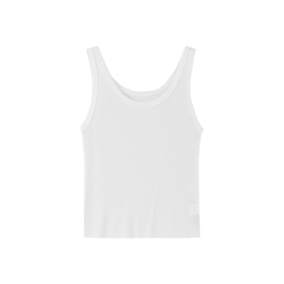 【专属】修身型休闲简约风背心打底白色内搭1K218601X