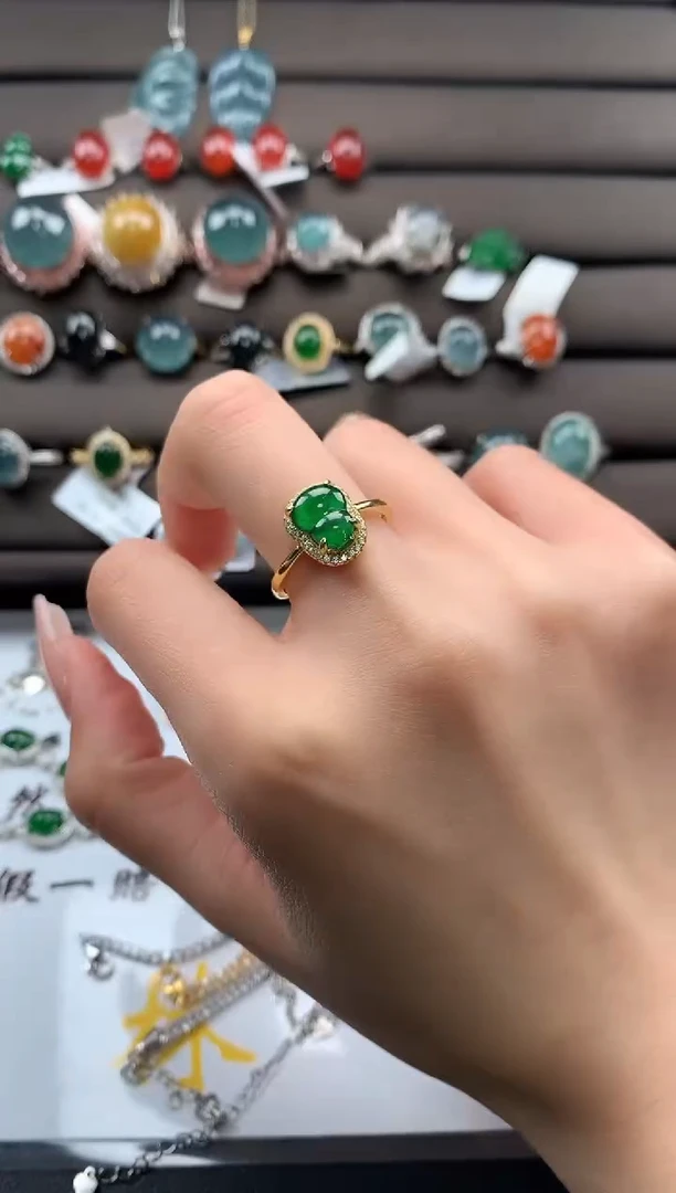 【闪购商品】翡翠戒指银S925镶嵌123123123