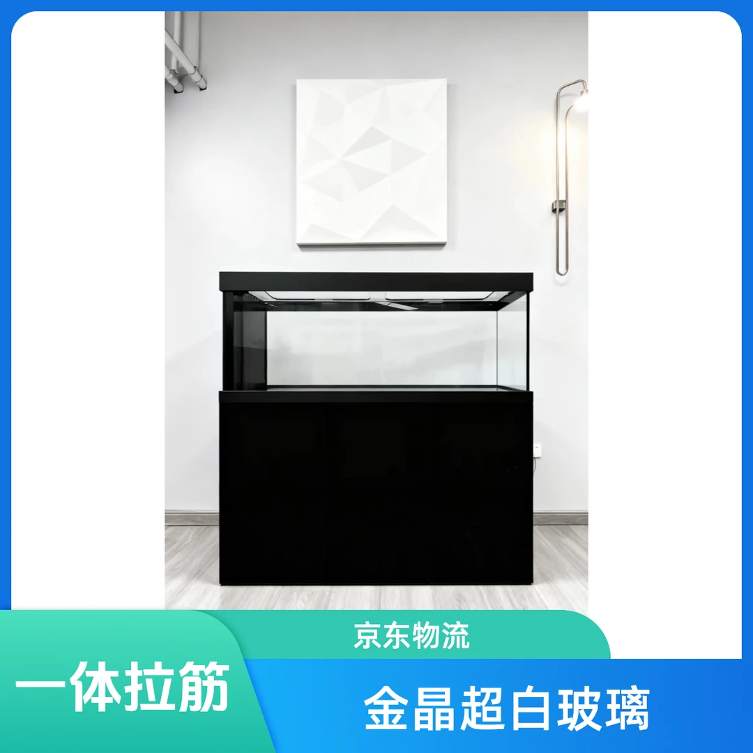 侧溢流鱼缸客厅大型底过滤自循环水族箱原生态造景家用龙鱼空气缸