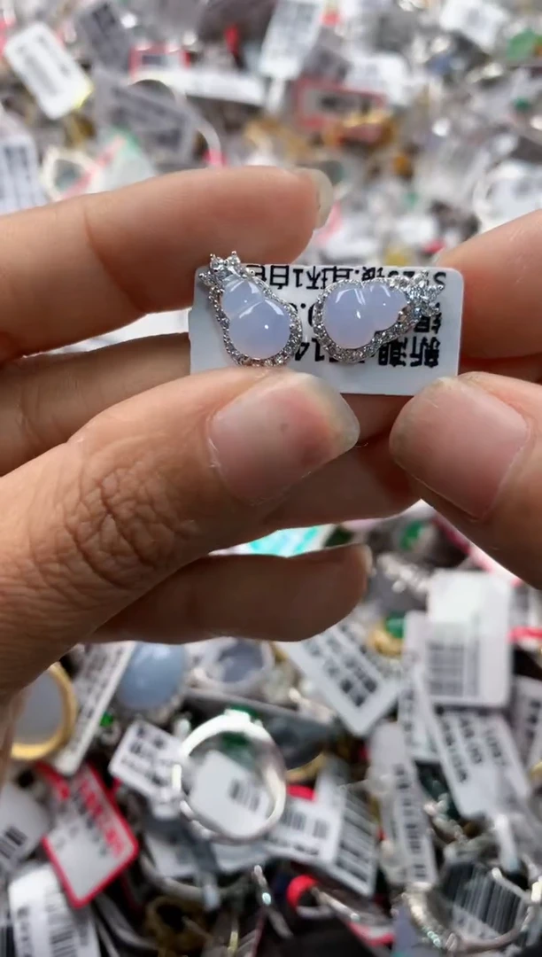 银S925镶嵌戒指翡翠999    9