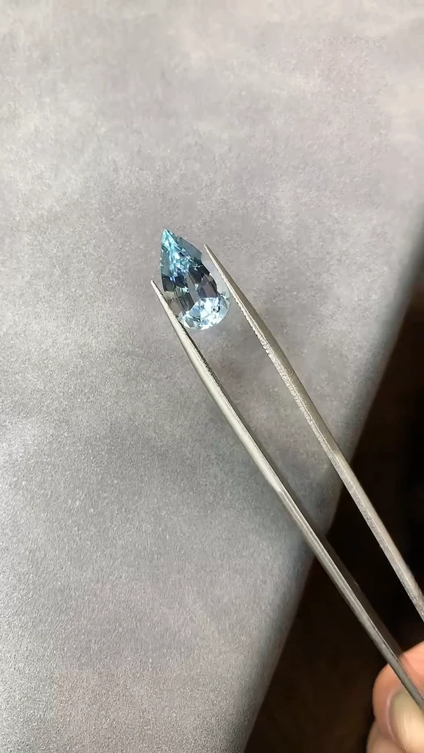 【闪购商品】海蓝宝石笔搁未镶嵌海蓝宝石裸石3.1ct