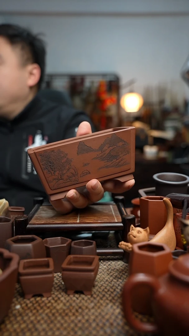 紫砂花盆長木軒精品紫砂