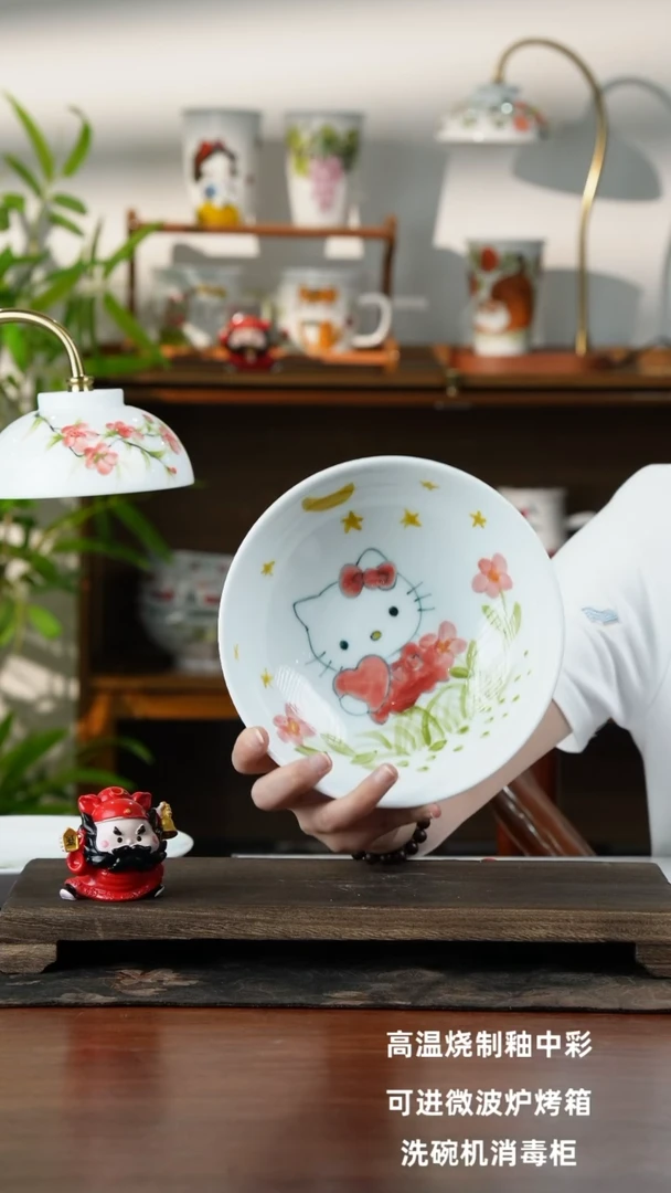 景德镇手绘釉中彩（食品级） 大胖碗