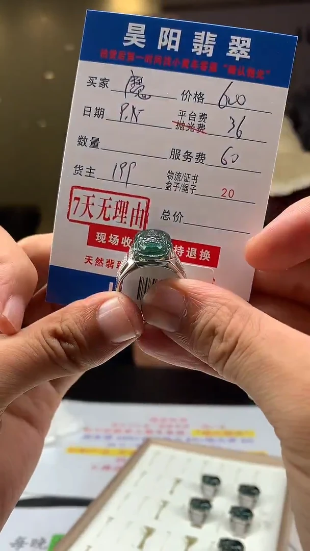 银S925镶嵌定制翡翠魔*HY110605