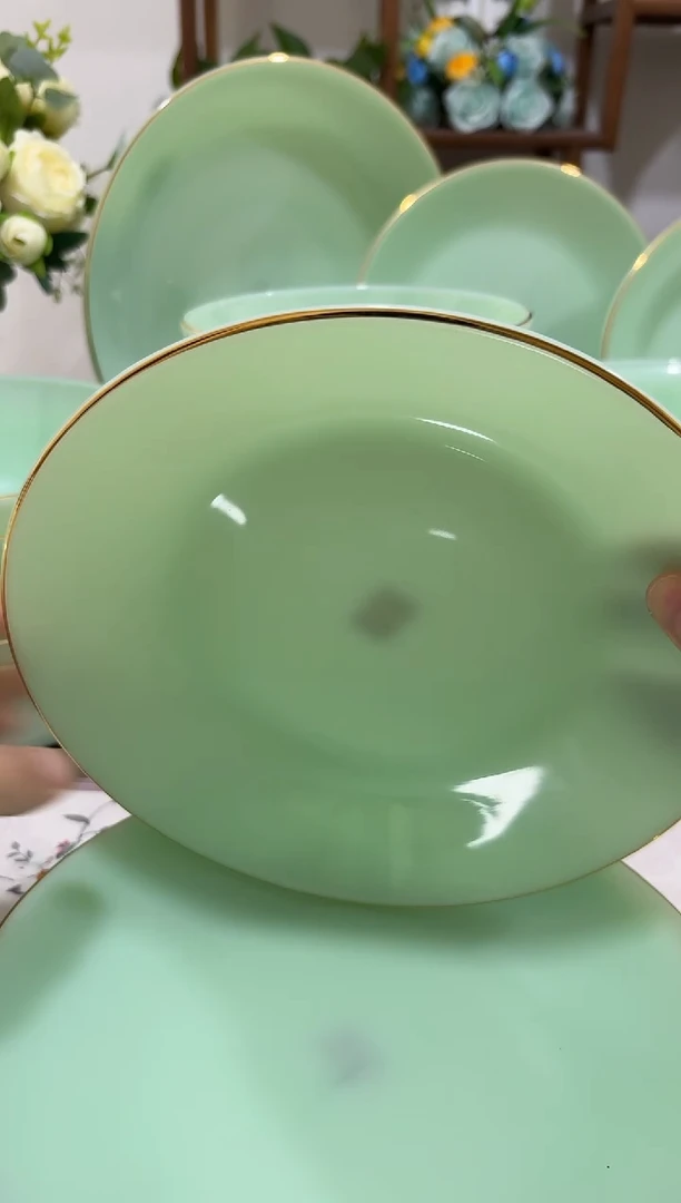 8英寸深盘10个  玉瓷【贝美】