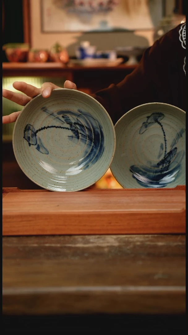 摆件景德镇纯手工釉下彩精品茶具