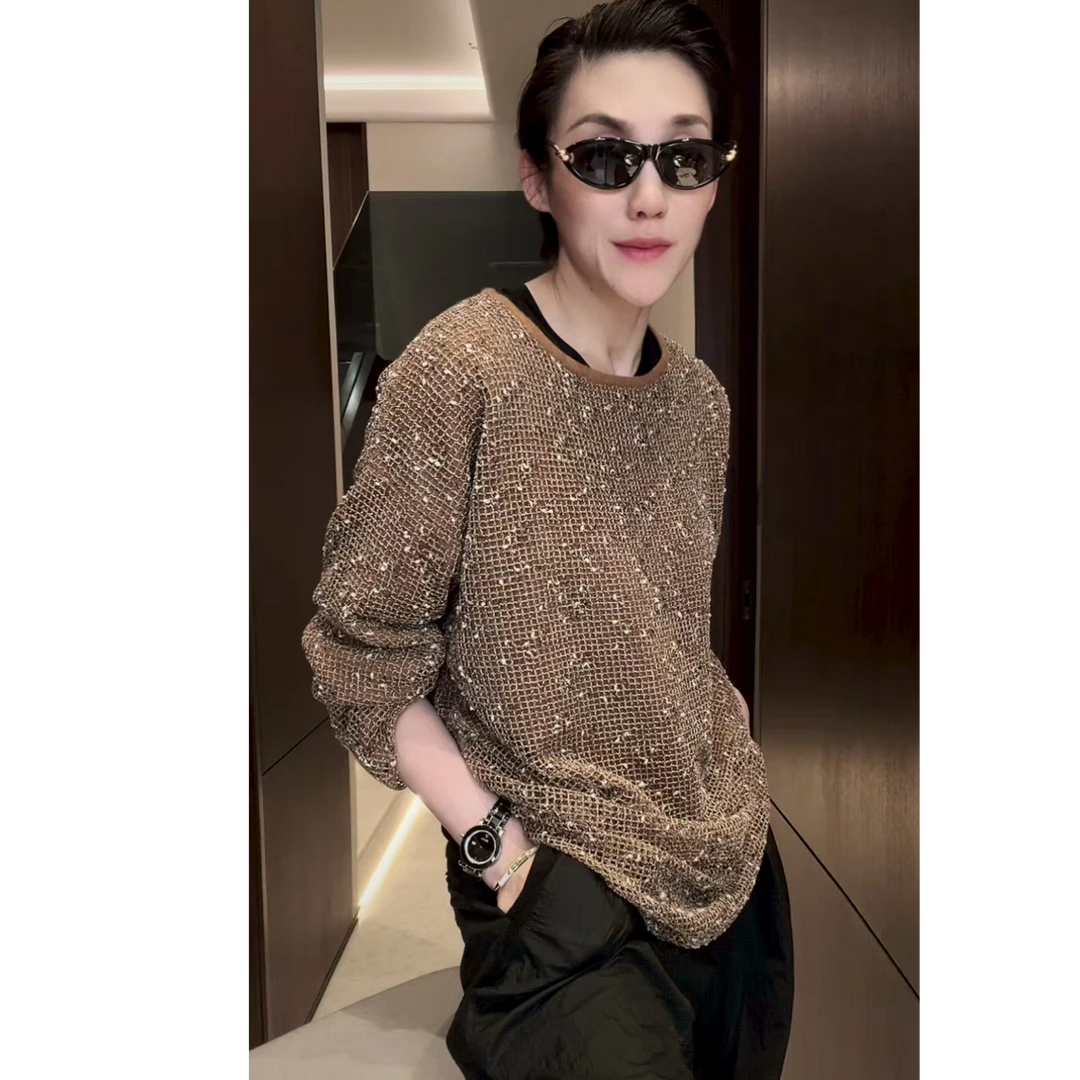 纯山羊绒＋意大利纱线  针织 毛衣  WT1037