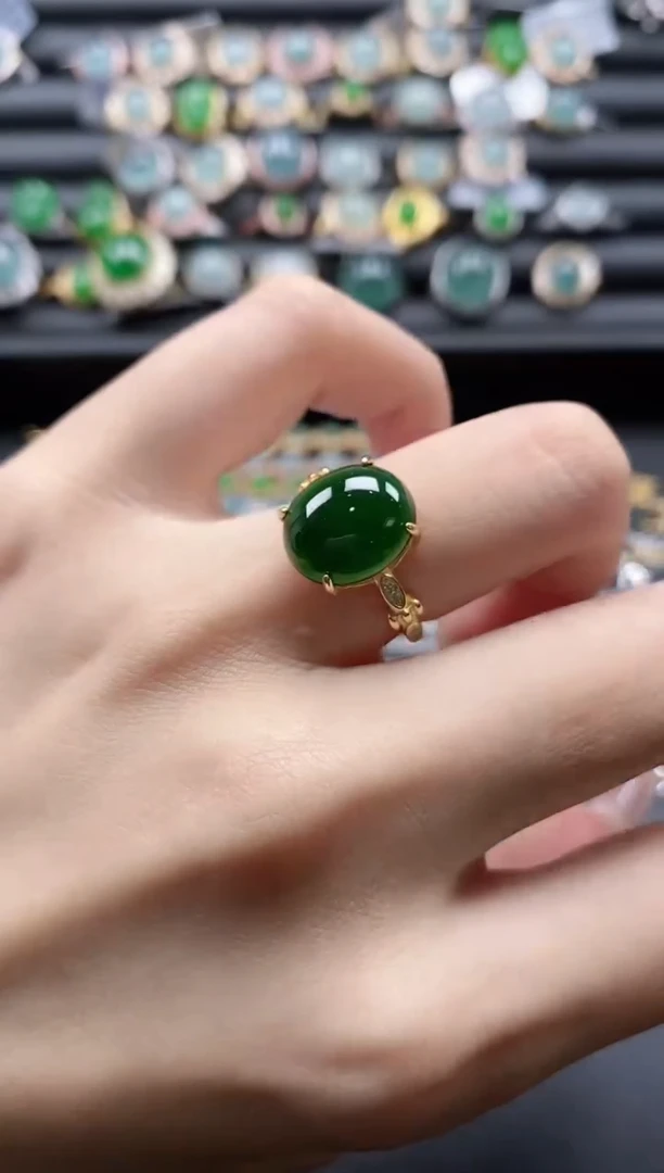 【闪购商品】翡翠戒指银S925镶嵌51151