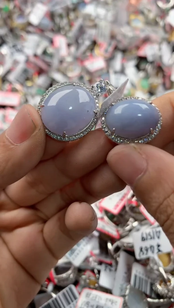 银S925镶嵌戒指翡翠13           3