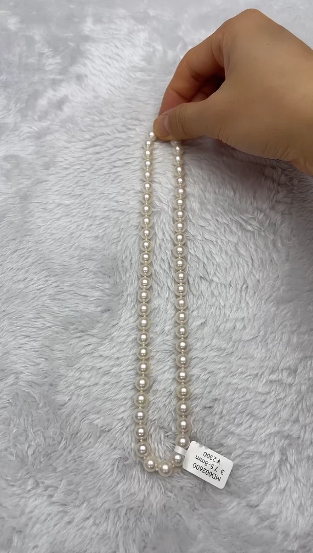 项链银S925镶嵌海水珍珠AK7.5-8mm