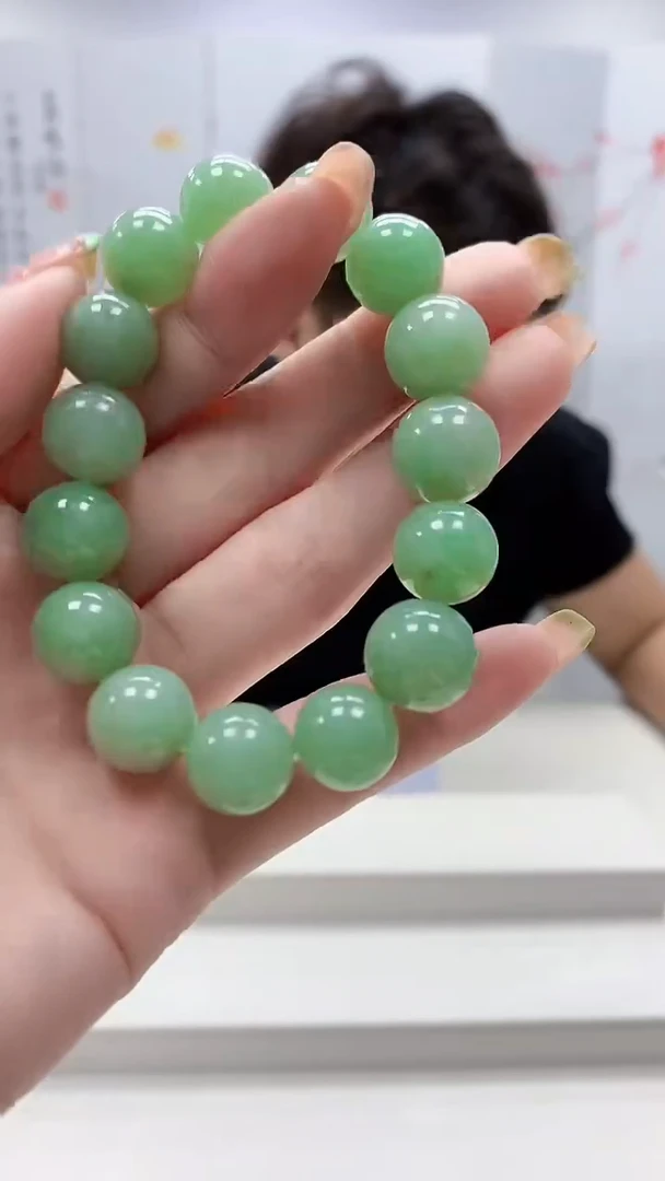 未镶嵌定制翡翠5145ry-毛货手串43