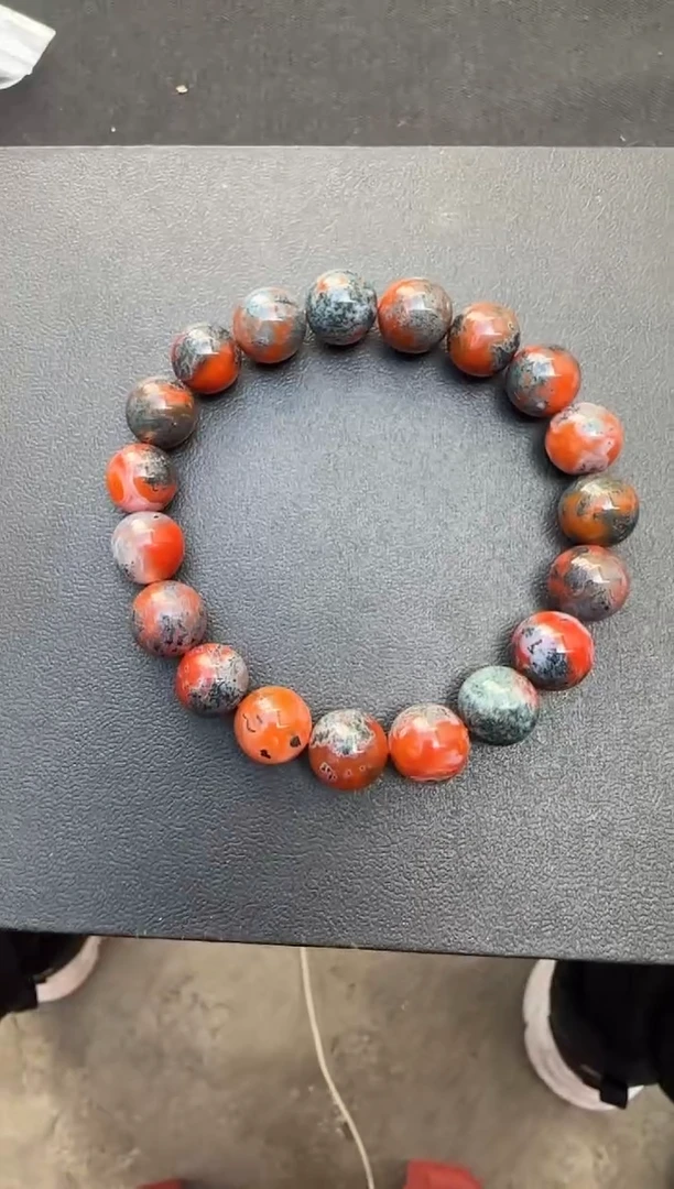 【闪购商品】南红玛瑙手串未镶嵌昆明水草花单圈J0035