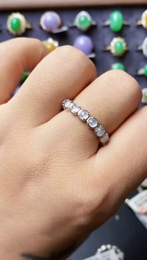 银S925镶嵌戒指翡翠1598