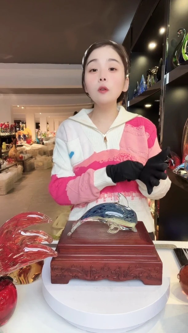 【闪购商品】茶盏纯手工热塑海豚