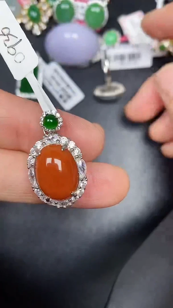 银S925镶嵌戒指翡翠3200