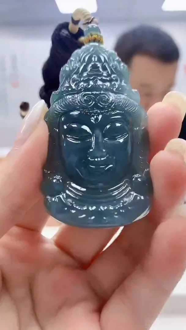 定制翡翠未镶嵌4898ms-毛货43观音