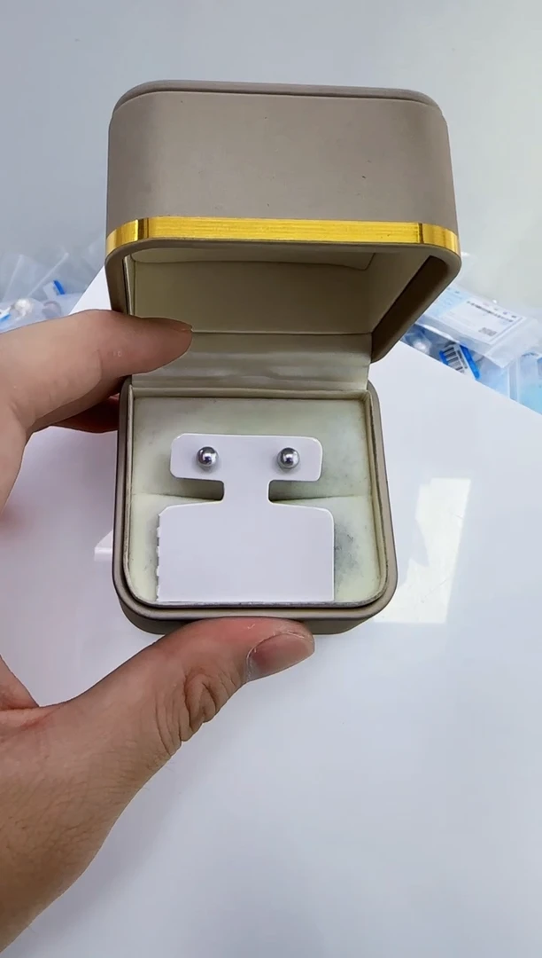 银S925镶嵌海水珍珠DA珍珠耳饰4-5  y157