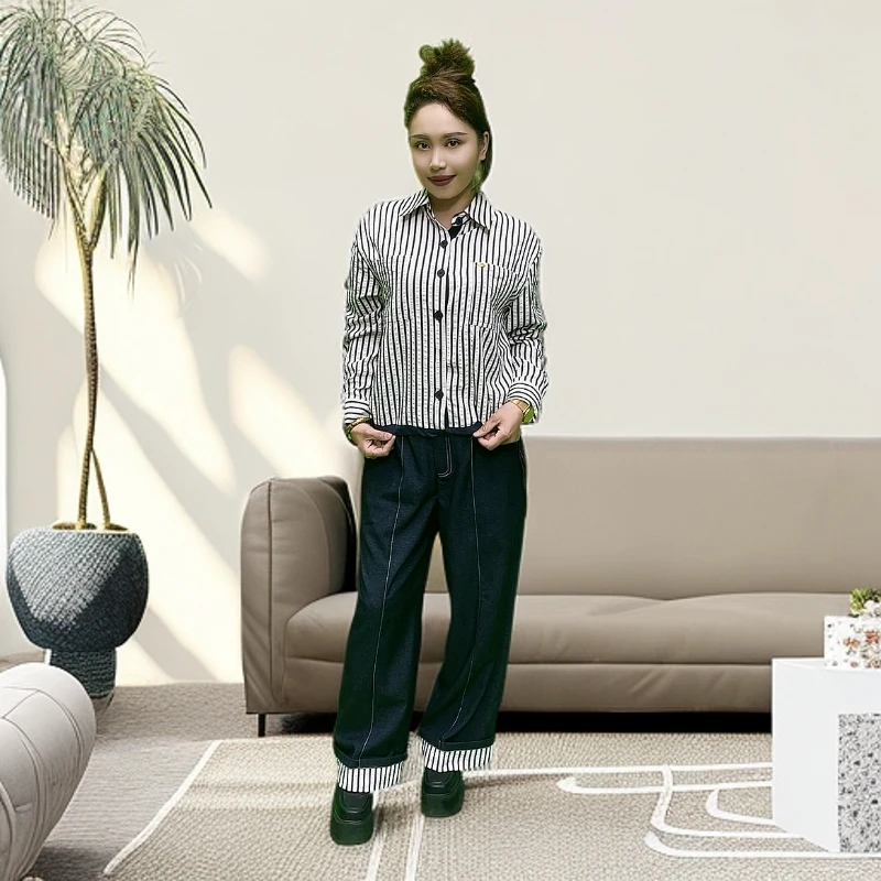 适合优雅女生的好看牛仔套装