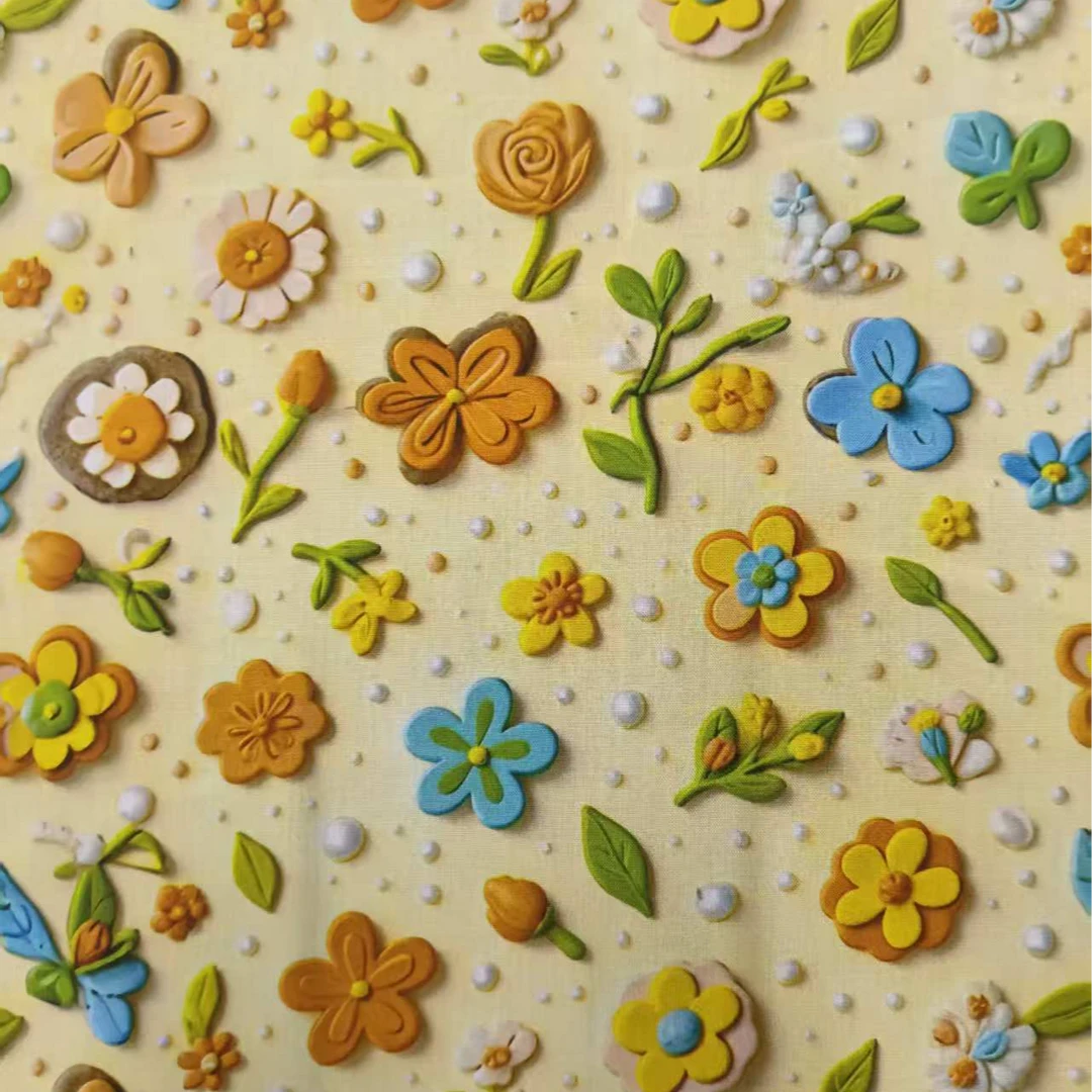 精梳棉绸繁花彩韵面料布料碎花（不支持七天无理由退换）