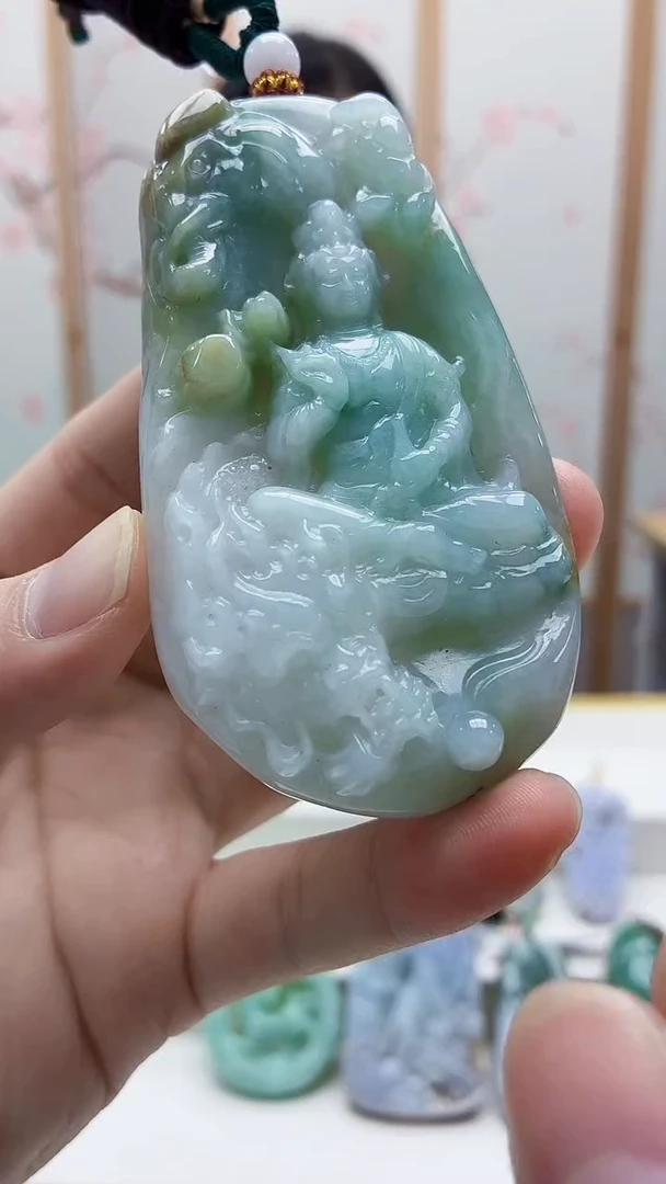 未镶嵌定制翡翠4812bb-毛货挂件43