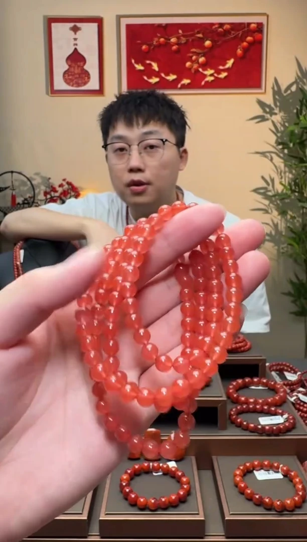 南红玛瑙手链未镶嵌一条约6mm 多样性发货