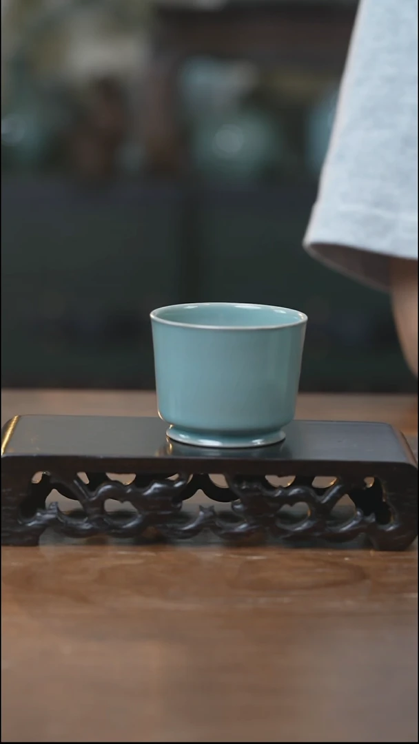 融天杯 中号 汝瓷 （拾汝）（天青）