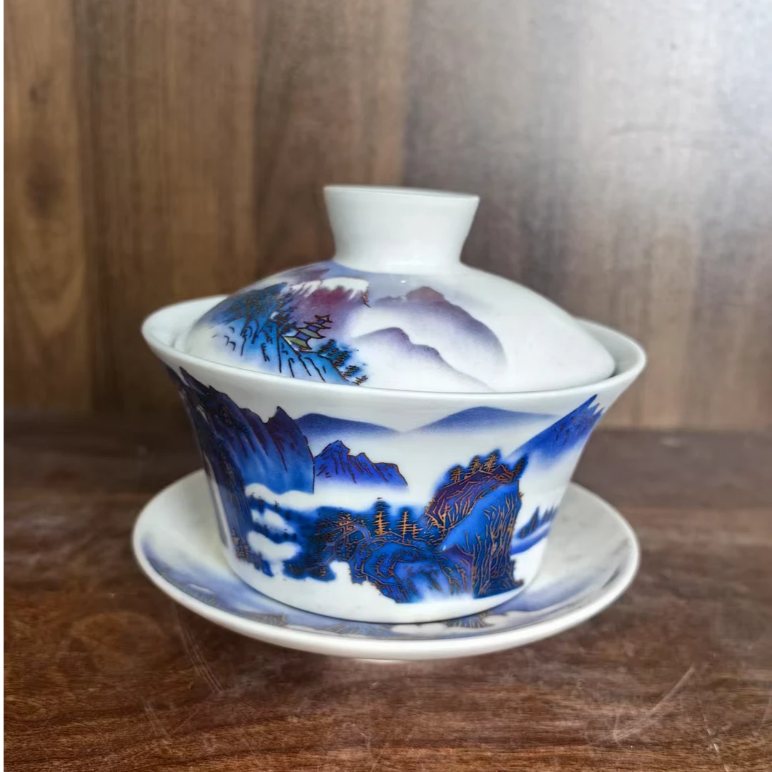 A781景德镇制陶瓷盖碗一件