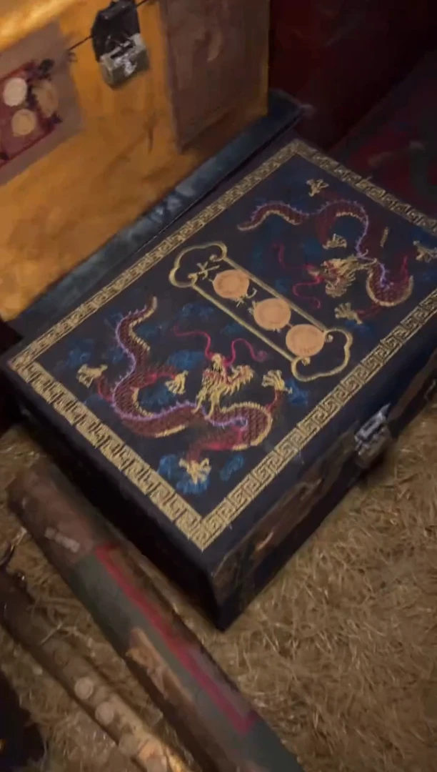 木---AM福利-复古工艺风--开/黑双龙刺绣