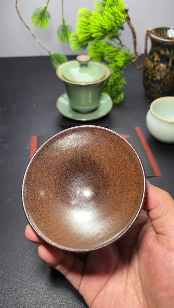 茶盏109（微瑕）叶紫建盏