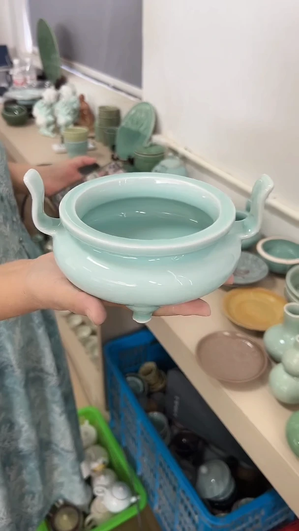 龙泉云间青瓷小米茶器