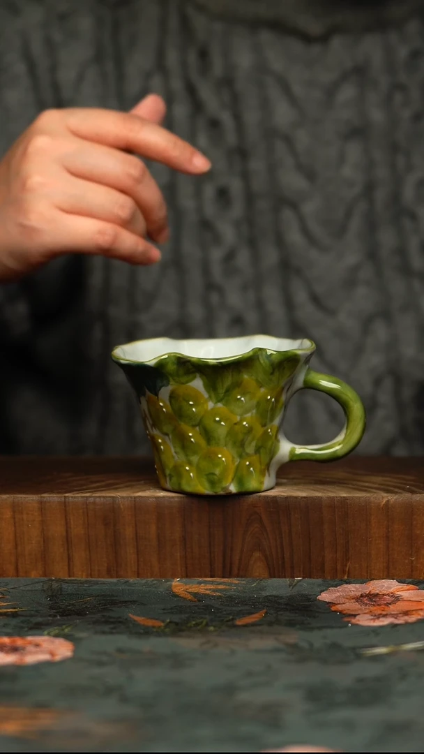 瓷片釉下彩手工手绘同款陶器