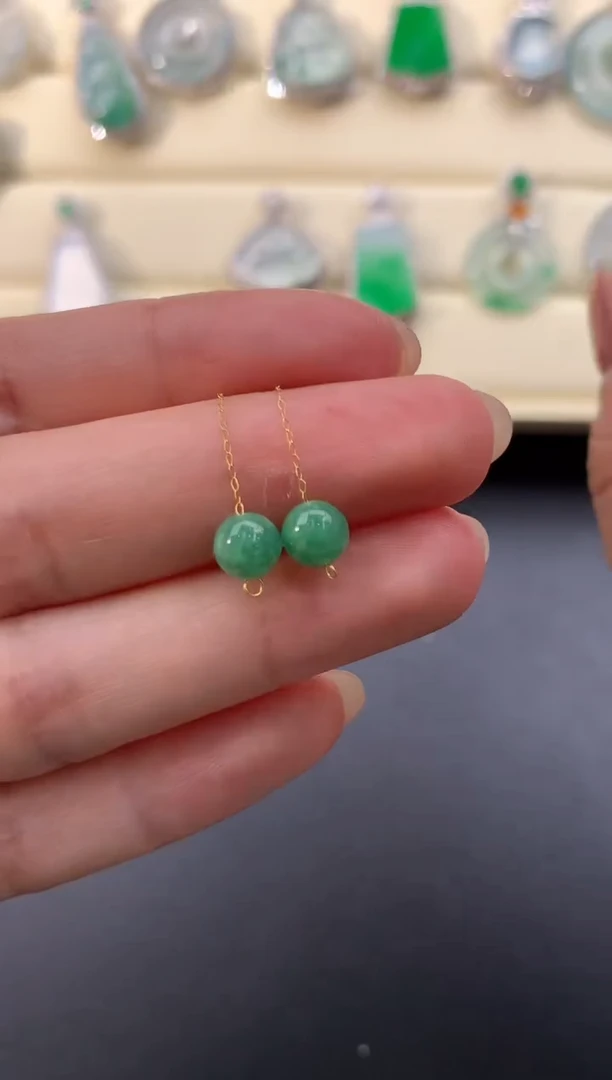 【闪购商品】翡翠颈饰18K金镶嵌D595